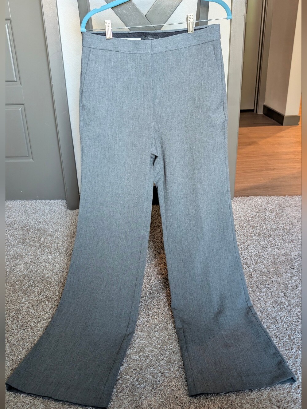 Ann Taylor Gray Boot Cut Dress Pants